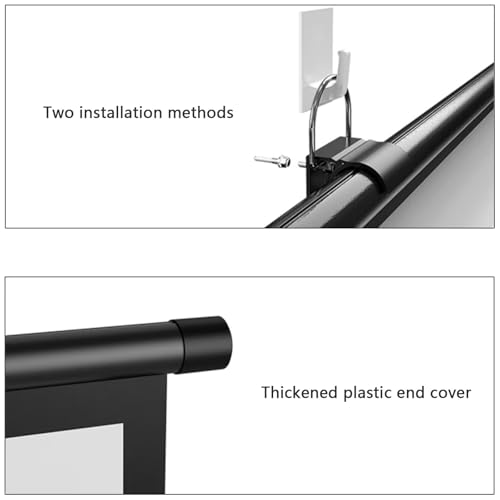 Pantalla de proyección manual plegable para pared/techo, portátil, antiarrugas, con bolsa de transporte, 60" (4:3) miniatura 3