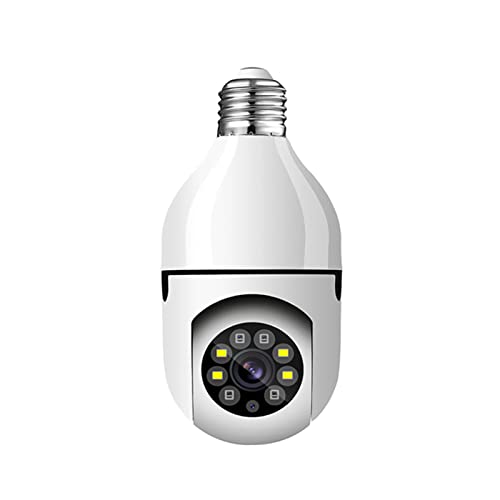 FENGCHUANG Bombilla WiFi E27 de 5G/2,4G, cámara de vigilancia, a Todo Color visión Nocturna, Seguimiento Humano automático, vídeo Zoom Digital de 4X, cámara de Monitor de Seguridad Cover