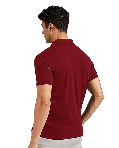 Image of EYEBOGLER Regular Fit Mens Polo Neck Half Sleeve Soild Casual Tshirt