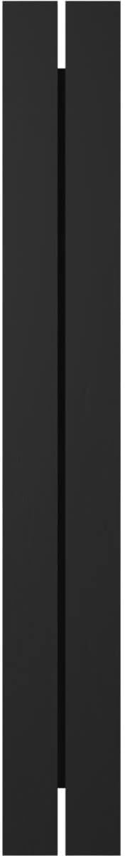 7 1/2"W x 44"H Americraft Two Board (2 Batten) Exterior Real Wood Spaced Board-n-Batten Shutters w/Z-Bar (Per Pair), Black
