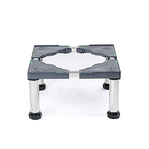 Soporte para lavadora, estante elevador de acero inoxidable, soporte para lavadora y refrigerador, 24-27 cm, bandejas de piso para secadora, base extensible para electrodomésticos para aire acondicion