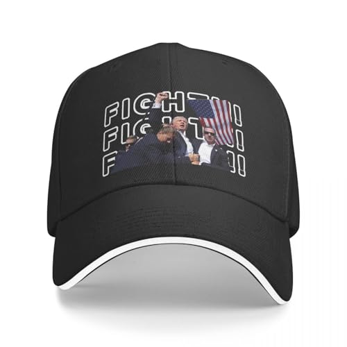 Casquette de baseball Trump 2024 Combat avec visière et chapeau ajustable