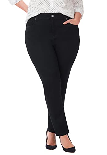 Catherines Women's Plus Size Petite Sateen Stretch Curvy Pant