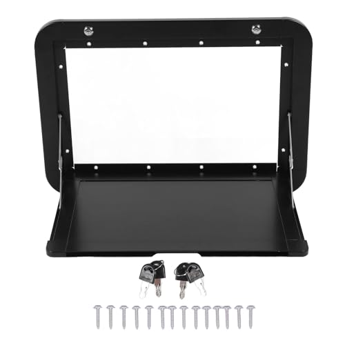 BONKZEBU Mesa de Comedor Plegable para Vehículos Recreativos, Diseño Antiamarillento y de Doble Cerradura, Mesa Montada en la Pared Exterior para Vehículos Recreativos, 600x420mm, para Picnic en