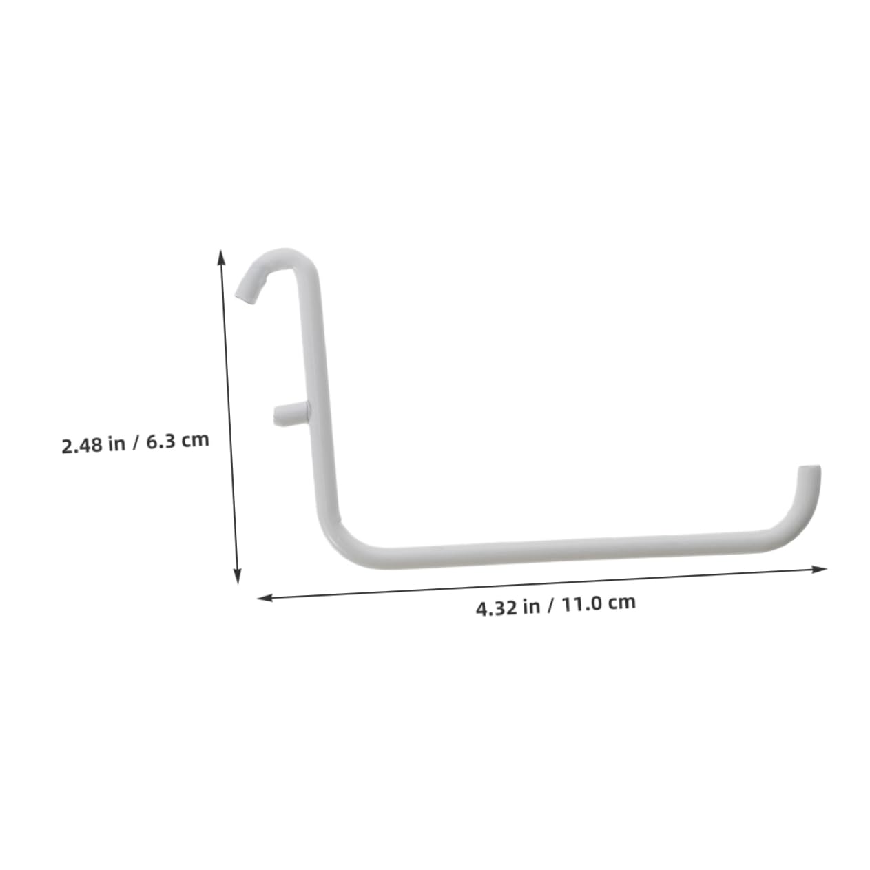 SOESFOUFU Metal Pegboard Hooks Set 4 Pack Garage Organizer Hooks for Tools Basement Supplies White Easy Install for Home Office