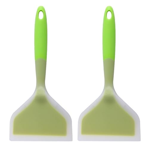 Kitchen Essential - Espátula de silicona de agarre cómodo para freír, adecuada para cocinar a diario y uso en campamentos