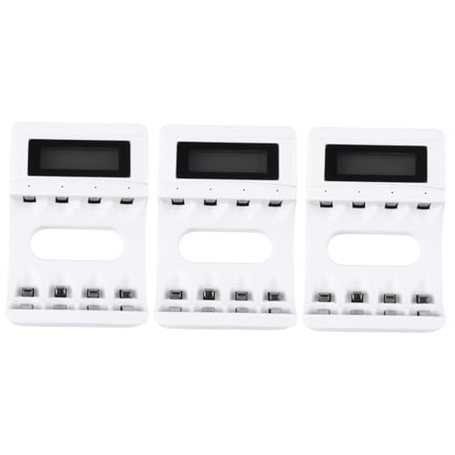 Cargador de batería C Uonlytech con pantalla LCD independiente y cuatro ranuras 5