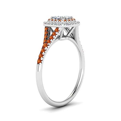Image of Choose Your Gemstone Delicate Double Halo Diamond CZ Ring Sterling Silver Princess Shape Halo Engagement Rings Matching Jewelry Wedding Jewelry Easy to Wear Gifts US Size 4 to 12