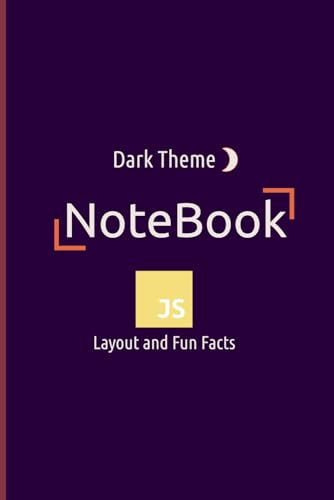 Image of Javascript Coder's Notebook Dark Theme: 120-Page Developer's Companion: JS Function Layout & Fun Facts