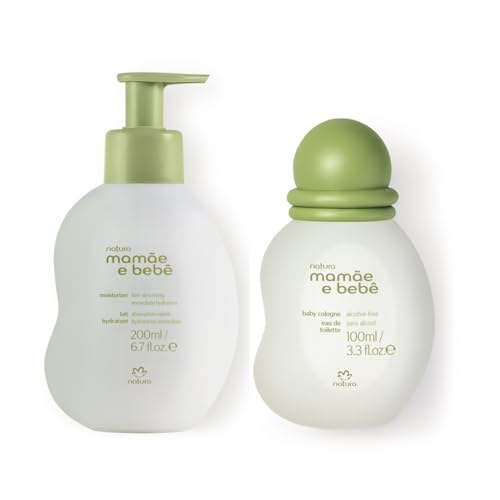 Image of Natura – Mom & Baby Cologne & Moisturizer Bundle | Gentle Alcohol-Free Baby Perfume & Fast Absorbing Lotion | Vegan, 98%+ Natural Origin, Hypoallergenic, Dermatologist-Tested | Mamãe & Bebê