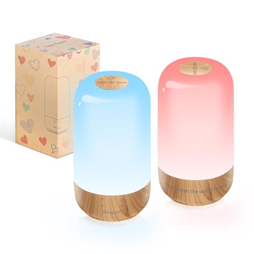 Image of Tikkitouch Customized Long Distance Touch Lamp Personalized Gifts for Couples, Friends - App Control, WiFi and Bluetooth Setup, Set of 2