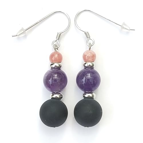 Boucles d'oreilles onyx noir mat pour illuminer votre look bohème chic au quotidien