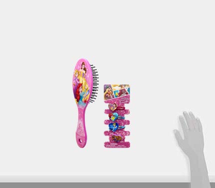 Disney Princess Hair Accessories Set For Kids Girls - Hair Brush, Elastic Ponytail Hairband Ties With Charm By Heracc #TOP3