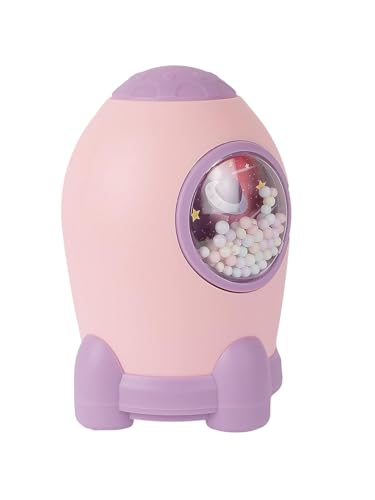 Image of Money Saving Bank with Coin Slot / /Creative Cartoon Design Money Bank / /Plastic Piggy Bank for Boys & Girls (Pack of 1) (Rocket - Pink)