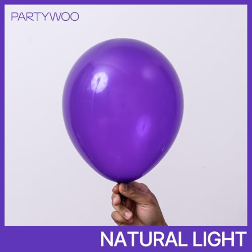 Image of PartyWoo Dark Purple Star Balloons 110pcs Different Sizes 18 12 10 5 Inch Pack 22 Inch Purple Spike Star Explosion Foil Mylar Balloon Arch Kit for Birthday Wedding Party Decorations Purple-Y16