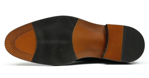 Santimon Men Chelsea Boots Casual Black Dress Formal Boots Handmade Leather Buckle Boots Fashion Comfort Cowboy Dress Boots for Men3