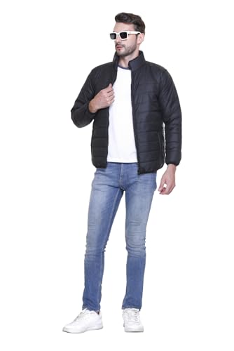 Image of Sanhok Mens Waterproof Premium Imported Polyester Trendy Lightweight Stylish Regular Fit Standard Length Full Sleeve Zipper Jacket for Winter Casual Wear