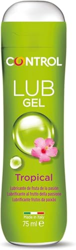 CONTROL Lub Gel Tropical Gel Lubricante a Base de Agua con Aroma a Frutas Tropicales - 75 ml