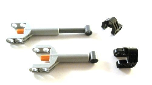 LEGO TECHNIC - 2 x Mechanical control cylinder (Linear Actuator) mini with brackets