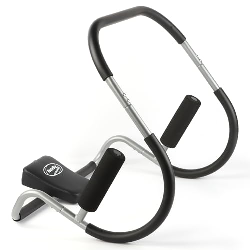 Bauchmuskeltrainer AB Roller Bauchtrainer & Rückentrainer Crunch-Hilfe mit Hand-Griffen und Nackenstütze