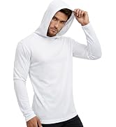 Men's UPF 50+ Long Sleeve Tee Shirts UV Sun Protection Quick Dry Tee Shirt Swim Athletic Running ...