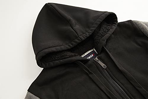 Image of Gary Com Heavyweight Sherpa Hoodies for Men, Thick Fleece Lined Full Zip Up Winter Warm Sweatshirts Work Jackets