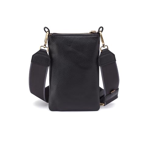 Image of HOBO Cass Leather Phone Crossbody Bag with Adjustable Strap - Casual Design, Lightweight Travel & Everyday Purse
