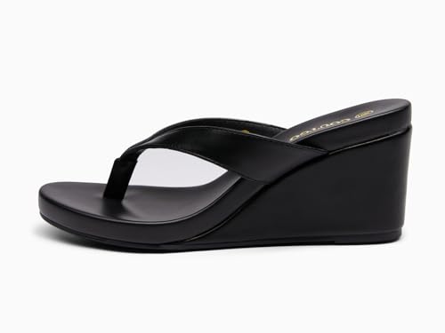 Image of Coutgo Womens Wedge Heels Sandals Platform Flip Flops Slides Slip On Summer Beach Shoes