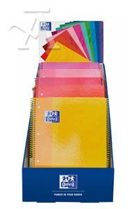 Oxford 400088609 – Espositore di 25 Quaderni, Multi, colori caldi)