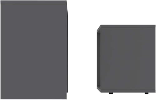 Miniatura 10 de Mesa auxiliar, mesa de centro cuadrada adecuada para sala de estar, oficina, balcón, estudio, juego de sala de estar familiar, roble Sonoma de 18.9