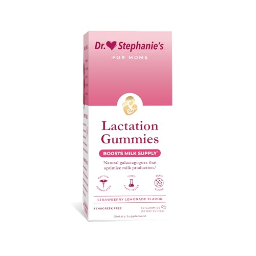 Dr. Stephanies Lactation Gummies - Boost Milk Supply with Natural Galactagouges for Breastfeeding Support - No Fenugreek & No Sugar