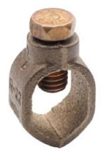 Direct Burial Ground Rod Clamp, 5/8, Bronze for Bare Copper