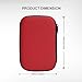 Hard Drive Carrying Case Bag Storage Organizer Universal Carry Pouch Compatible with Western Digital WD Elements Seagate, 2.5’’ EVA Shockproof Travel Case (Red)