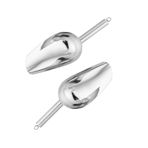 2 palas de camping de acero inoxidable para barbacoa, parrilla, pala de hielo multiusos con mango ergonómico, pala de cocina para camping