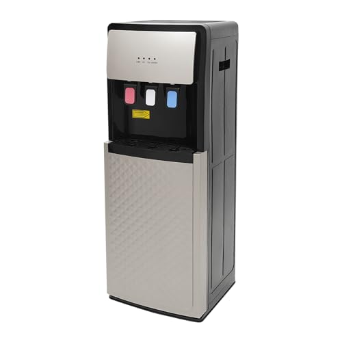 YUMIONB Hot & Cold Water Dispenser, 41-203? Bottom Loading Drink Dispenser with Detachable Water Collection Box Water Cooler & Heater for Homes, Offices (Silver Grey)