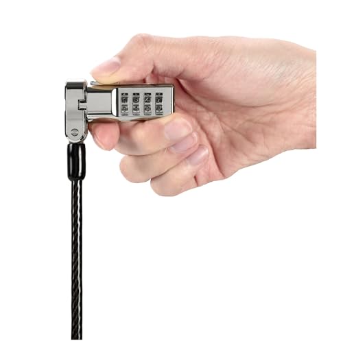 Image of Kensington Universal 3-in-1 Combination Laptop Lock, Computer Security Locking Cable - Resettable Version (K62316WW), Black