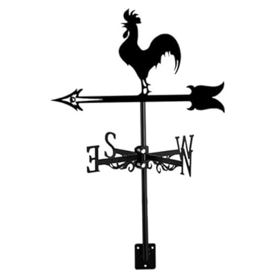 Weather Vane Roof Mount Animal Shape Weathervane Iron Decorative Wind Vane 13x22inch Wind Direction Indicator Weathervanes for Yard Garden Farm, Rooster
