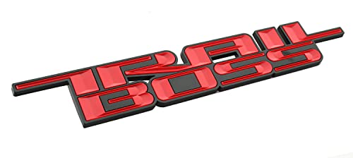 Image of SSDD 2pcs 2019-2021 Trail Boss Emblems 3D Badge Side Nameplate Decal Replacement for Chevy Silverado 1500 HD 2500 HD (Red), CH-Trail