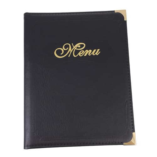 Healifty A4 Size Menu Display Folder Leather Cover Custom Menu Order Menu Folder Restaurant Use Menu Menu Holder