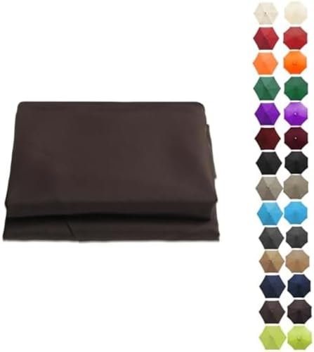 Tela de Repuesto para Sombrilla, 6/8 brazos, Protección UV e Impermeable para Terraza, Patio Trasero, Piscina,Café,350 cm/8 brazos