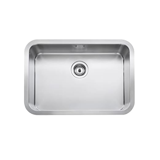 Roca A871701B00 Fregadero 1 Cubeta 700x460x180, Berlin 70, Acero Inox