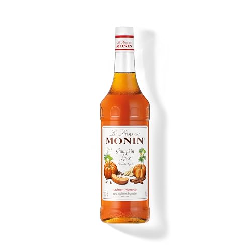 Monin Sirup Pumpkin Spice (1 x 1 0l) - Aromatischer Kürbisgewürz Sirup für Pumpkin Spice Latte - Kaffee und Cocktails - Herbst Getränke - ohne künstliche Zusätze