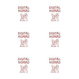 Nomads Digitals Travel Freedom Entrepreneurs Iron on Decal for Men 6pcs