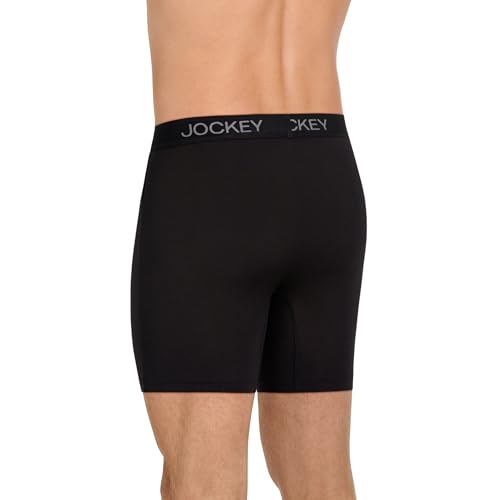 Jockey Men's Underwear Chafe Proof Pouch Ultra Soft Modal 6" Boxer Brief - 3 Pack3