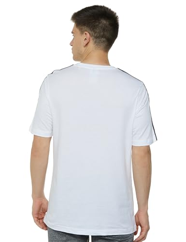 Image of adidas Men Cotton Striped Regular Fit T-Shirt