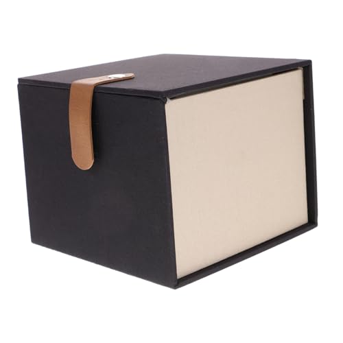 NIYANGLE Cajas Caja de con peine para anillos casos ondulado cabello cuadrado retro llave peine caliente rizado mojado peine desenredante peine rizador Papel Black