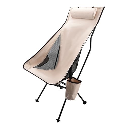 HUAYUSEDF Sillas Plegables para Acampar al Aire Libre, Informales, Color Beige, portátiles y Plegables, para Playa, Ligeras, para Uso en pastizales.