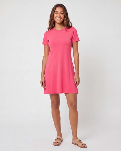 Image of Real Essentials 3 Pack: Women's Short Sleeve T Shirt Dress Swing Loose Casual Lounge Everyday Outfit (Available in Plus)