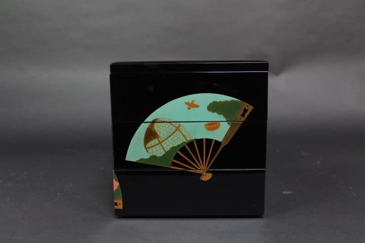 Amazon.co.jp: 輪島塗扇面蒔絵三段重箱桂誠吉作稲中漆器店 303