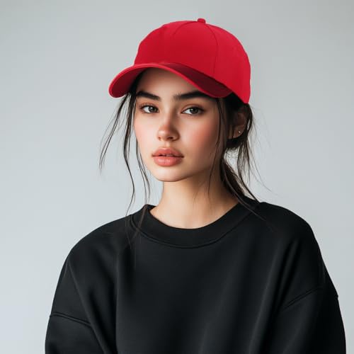 Image of 5-Panel Baseball Cap for Workouts, Hiking, Outdoor Sports, Customizable DIY Design, All-Season Comfort Fit, Adjustable